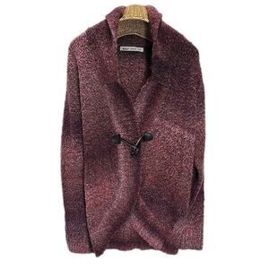 Woolrich Women's Wool Blend Roundtrip Boucle Cardigan Toggle Sweater Sz XL